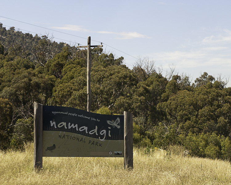 Namadgi National Park Sign - Australian Capital Territory