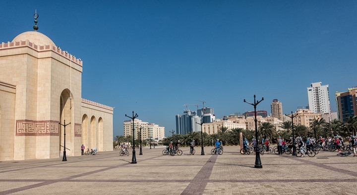 Bike tour outside Al Fateh Mosque - Manama Bahrain Bike tour outside Al Fateh Mosque - Manama Bahrain