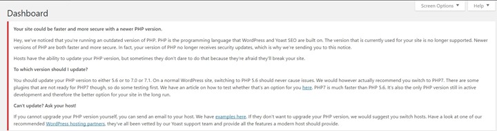 wrong-version php