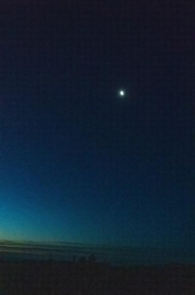 The moon over Cadillac Mountain - Maine