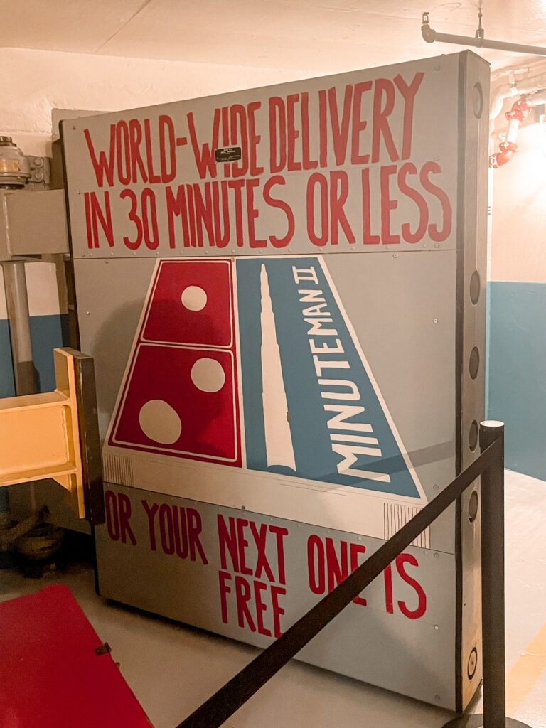Humor on the Blast door - Dominos Pizza - Minuteman Missile NHS