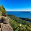 Climbing Along the Ledge - Precipice Hike - Acadia NP
