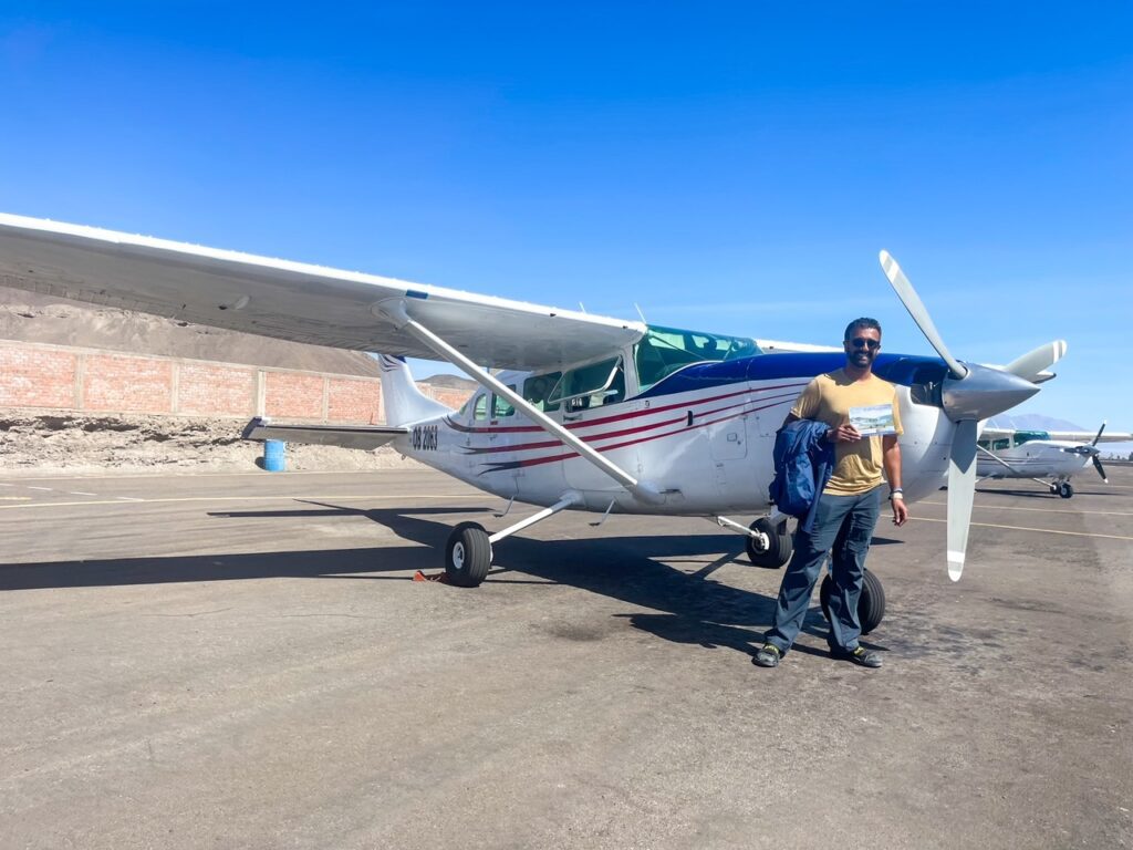 In Front of the Nazca Plane - Nazca Lines Peru