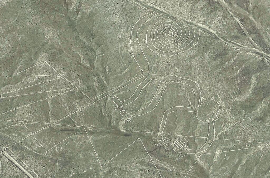 The Monkey Nazca Line from Air