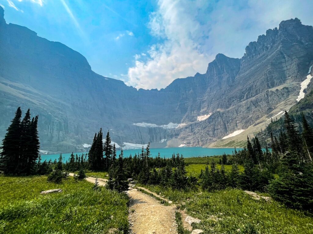 View of Iceberg Lake from the Trail - Glacier NP