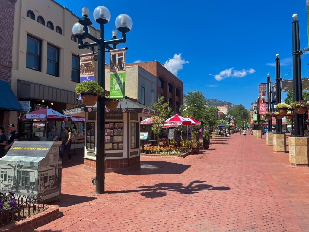 Pearl Street Mall in Downtown Boulder Colorado