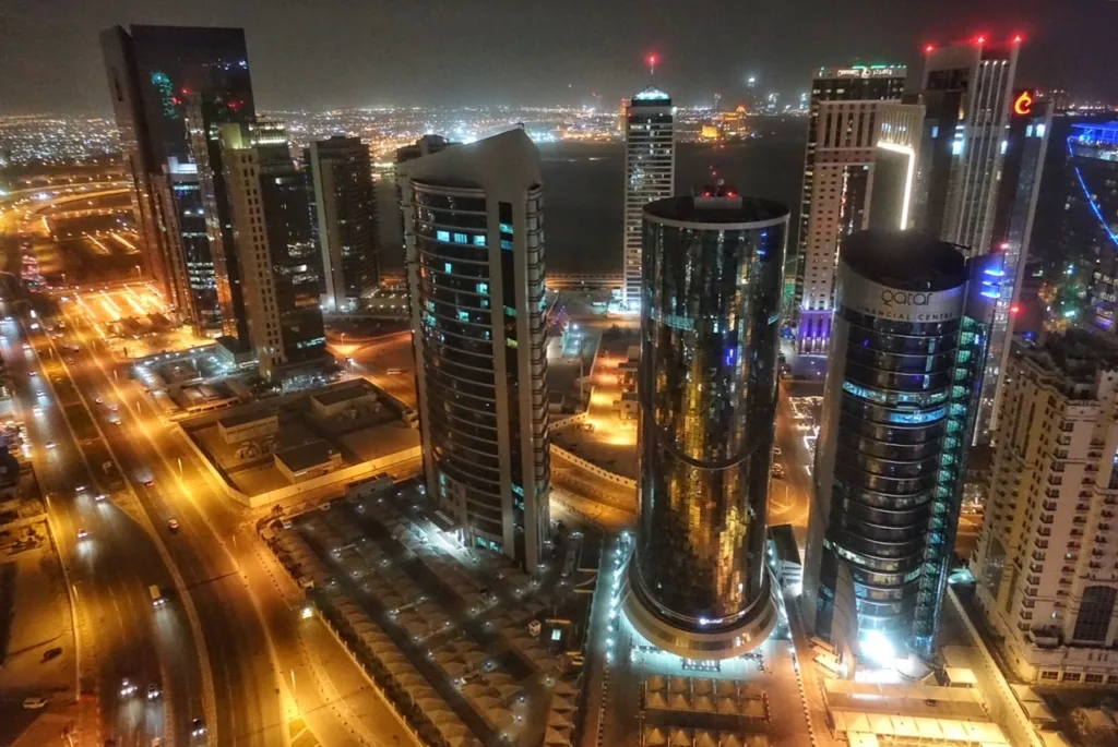 View of Buildings in West Bay in Doha QatarDoha 