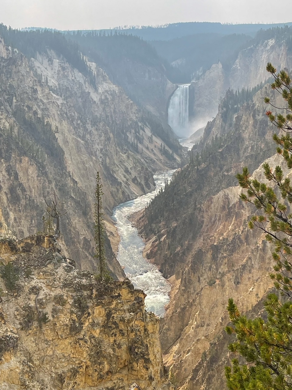 View of the River along Grand Canyon of the Yellowstone