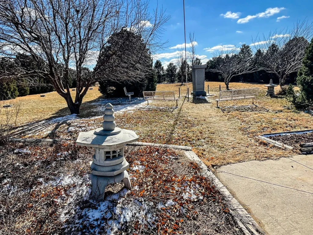 Amache Cemetery View of Monuments and Land
