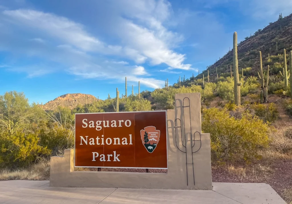 Saguaro National Park Entrance Sign