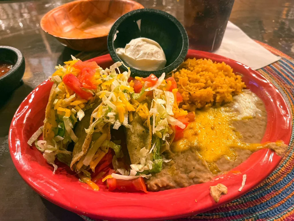 Tacos at La Posta in La Mesilla New Mexico