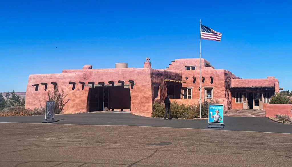 View of the Outside of Painted Desert Inn