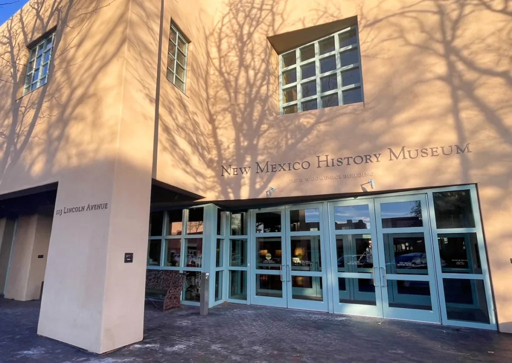 Outside of the New Mexico Museum of History