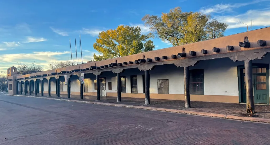 Exterior of the Palace of the Governors Best Things to Do in Santa Fe New Mexico
