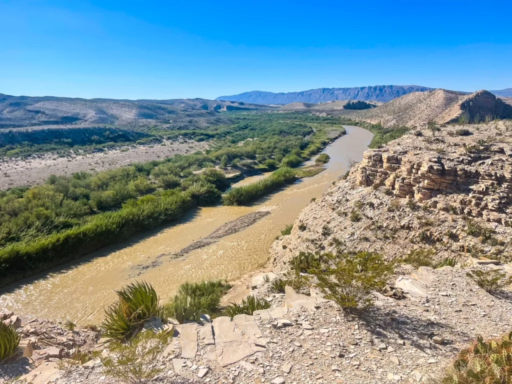 View of Rio Grande from Upper Hot Springs Hike