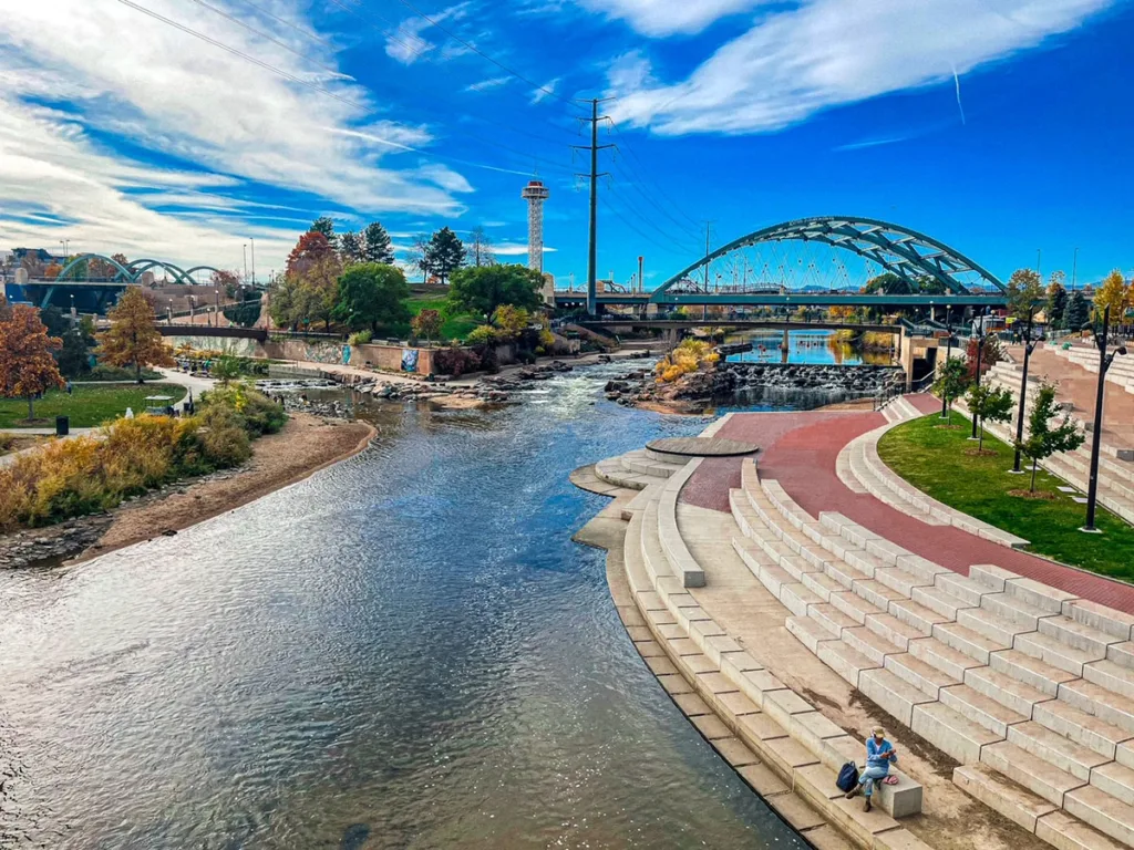 View over Confluence Park Denver