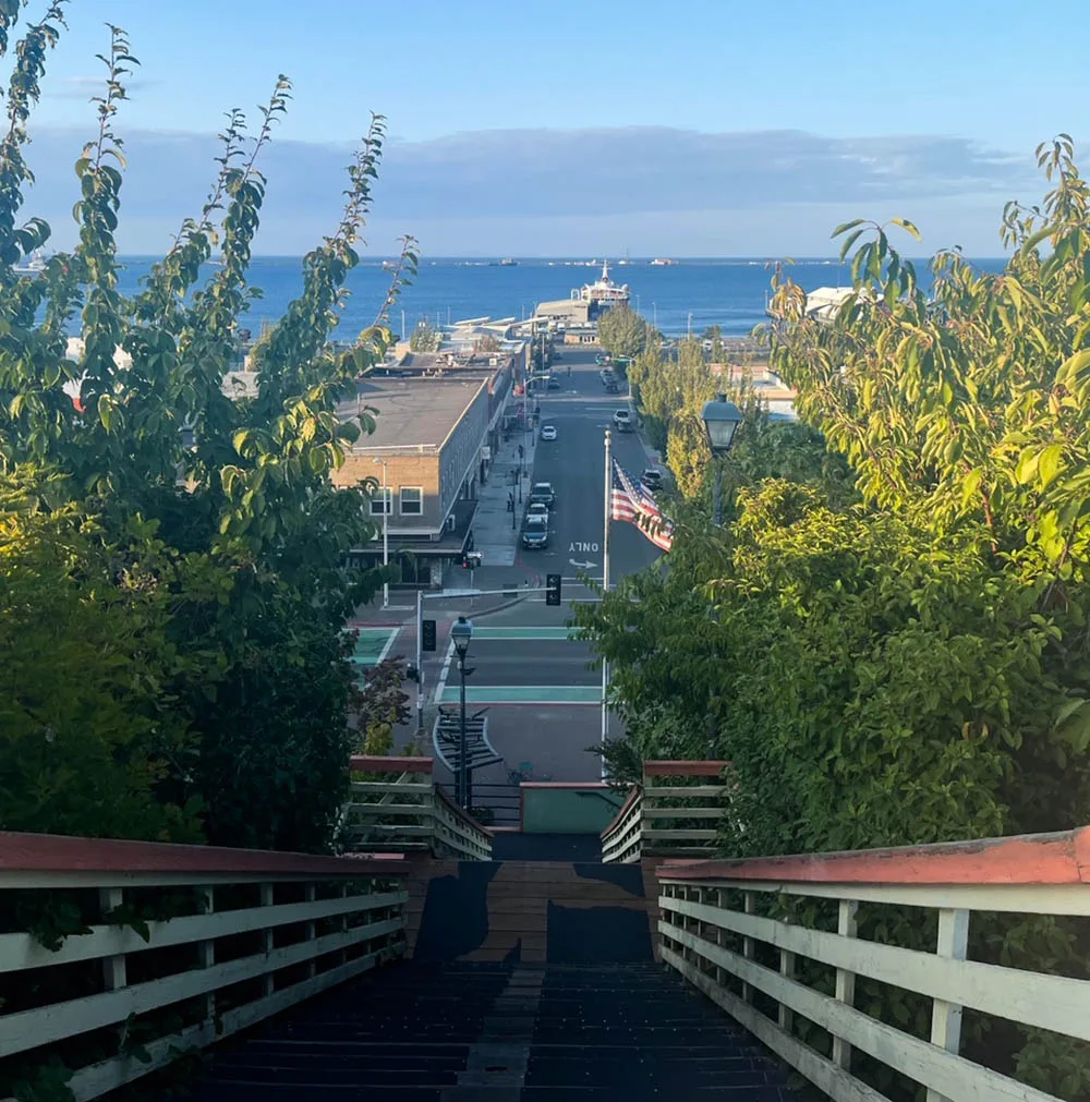 View from Top of Stairs for Port Angeles Washington