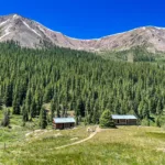 View of Cabins in Independence Ghost Town CO