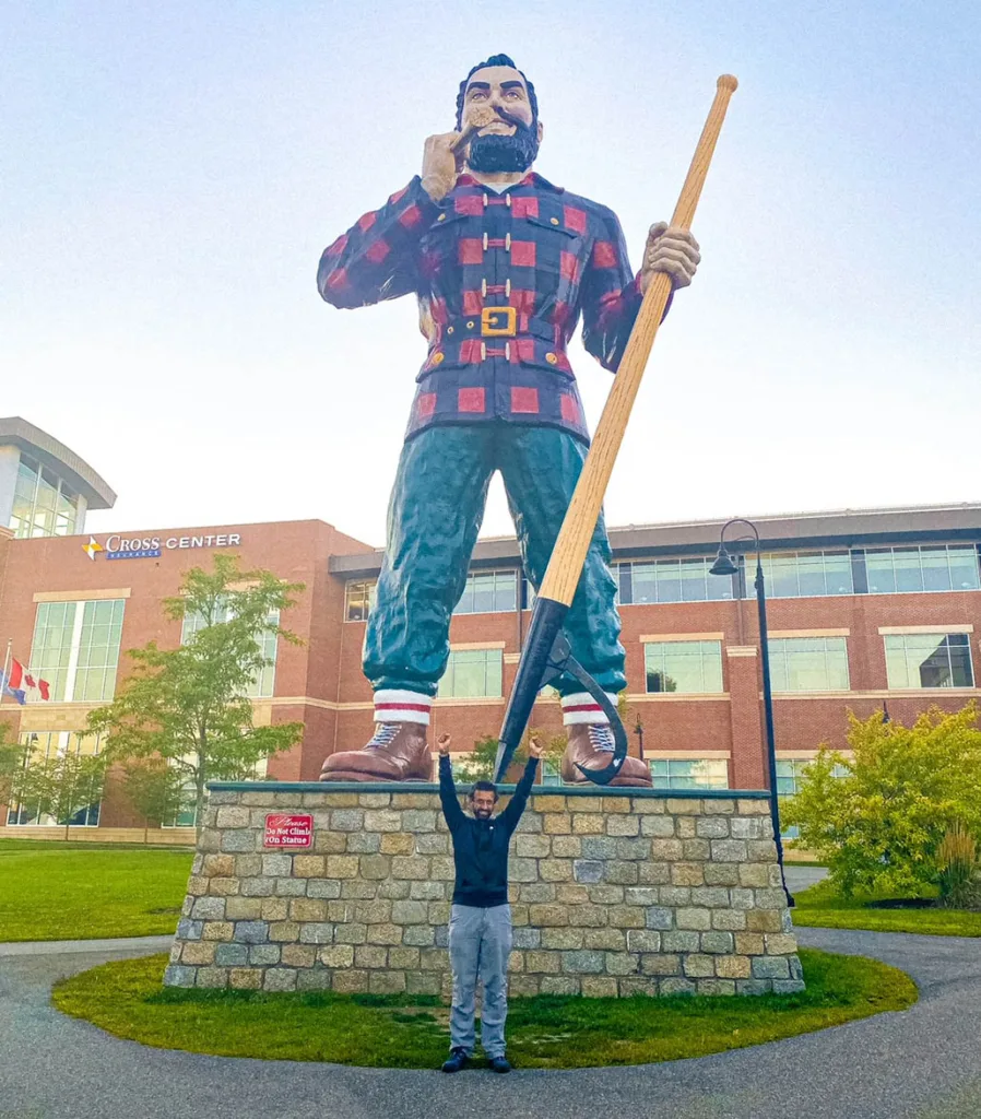 Paul Bunyan in Downtown Bangor Maine | Day Trips from Bar Harbor Maine