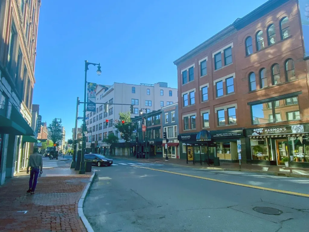 Street in Downtown Portland Maine