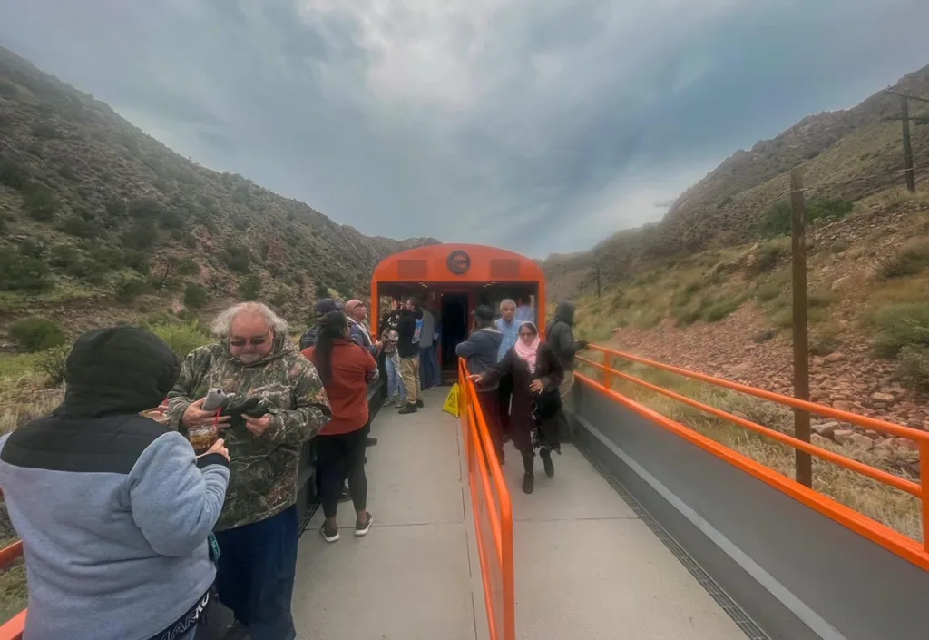 Tourists on Open Air Car on Royal Gorge Train