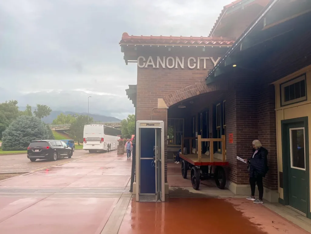 View of Outside of Santa Fe Station in Canon City