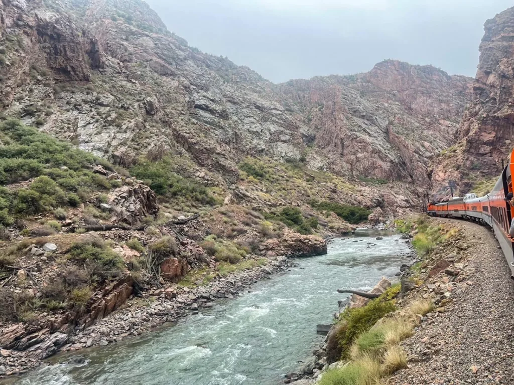 View of Royal Gorge Train and Gorge in Canon City