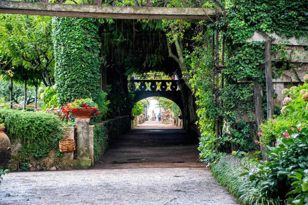 View of Villa Cimbrone in Ravello Italy
