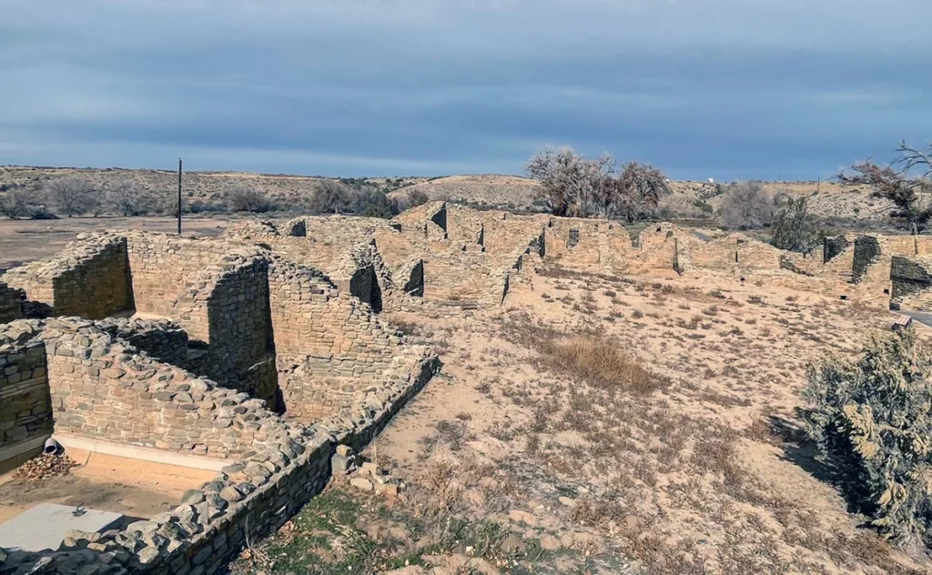 View over Ruins and Room in Aztec Ruins National Monument