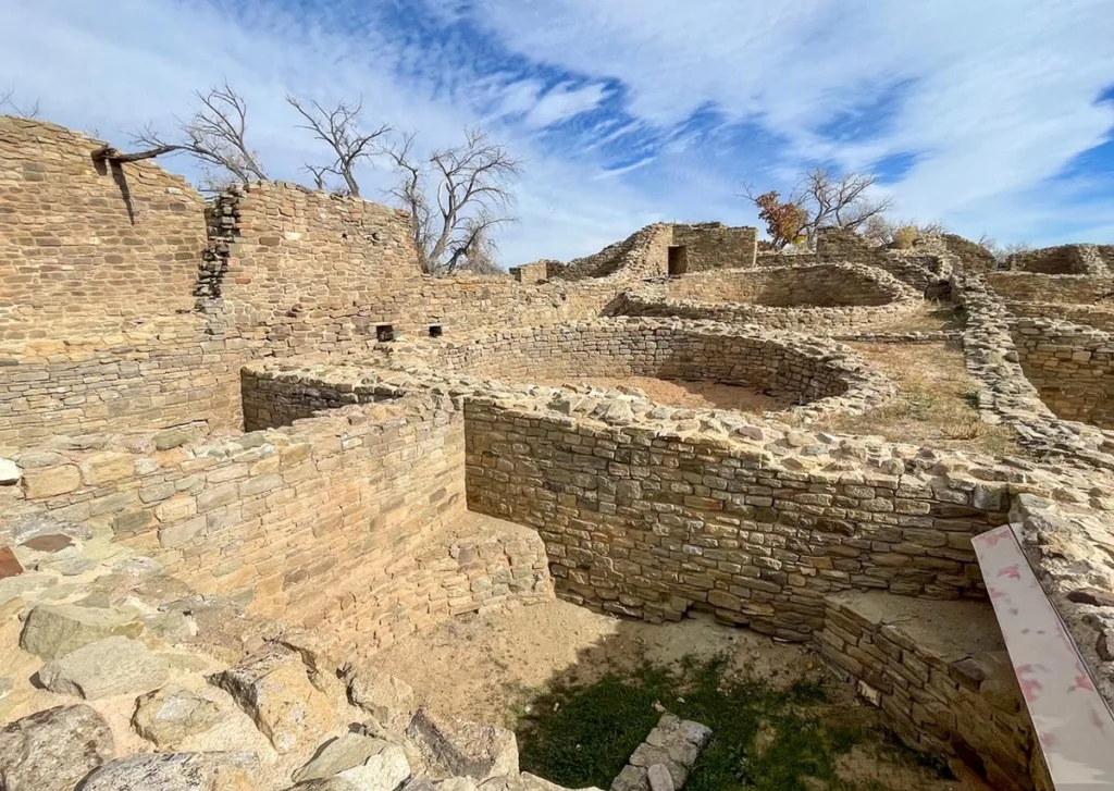 View over Ruins at Aztec Ruins NM New Mexico