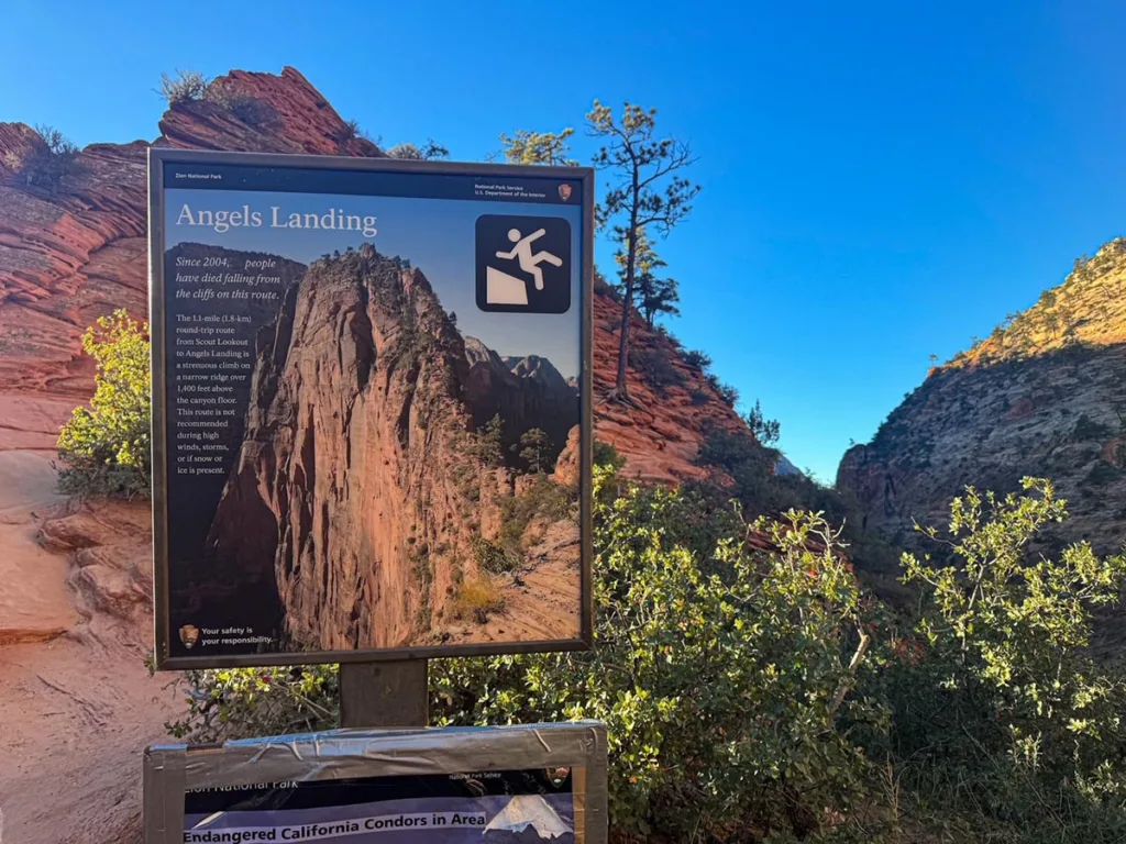 Angel's Landing Chain Portion Trailhead