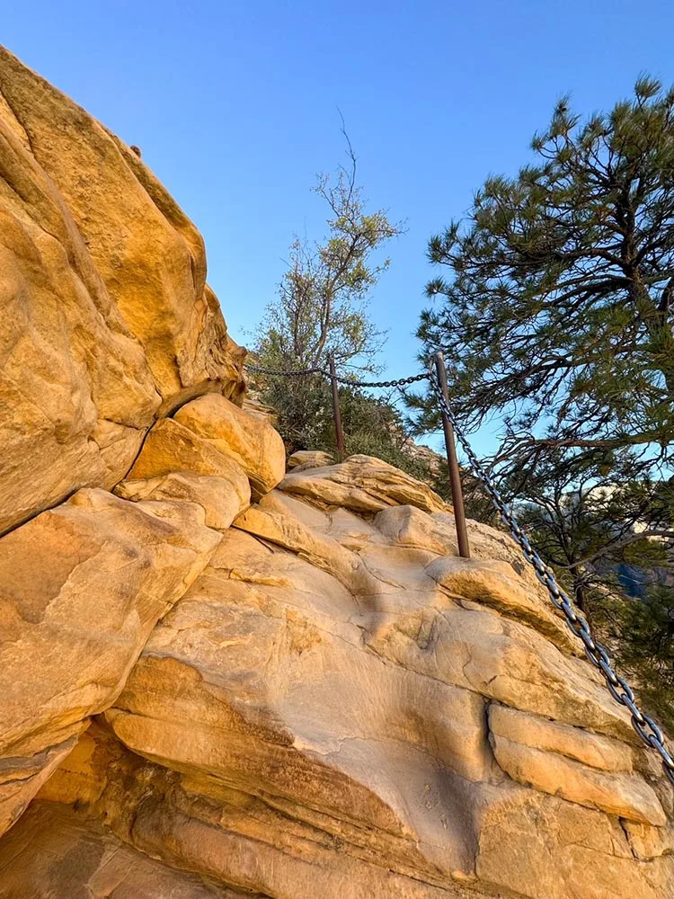 Hiking up the Chains in Zion National Park