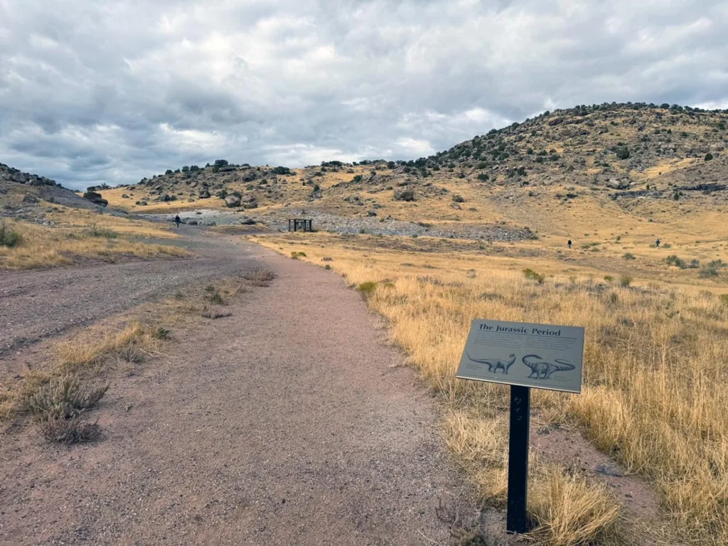 Jurassic Sign and Beginning of Trail through Time near Grand Junction Colorado