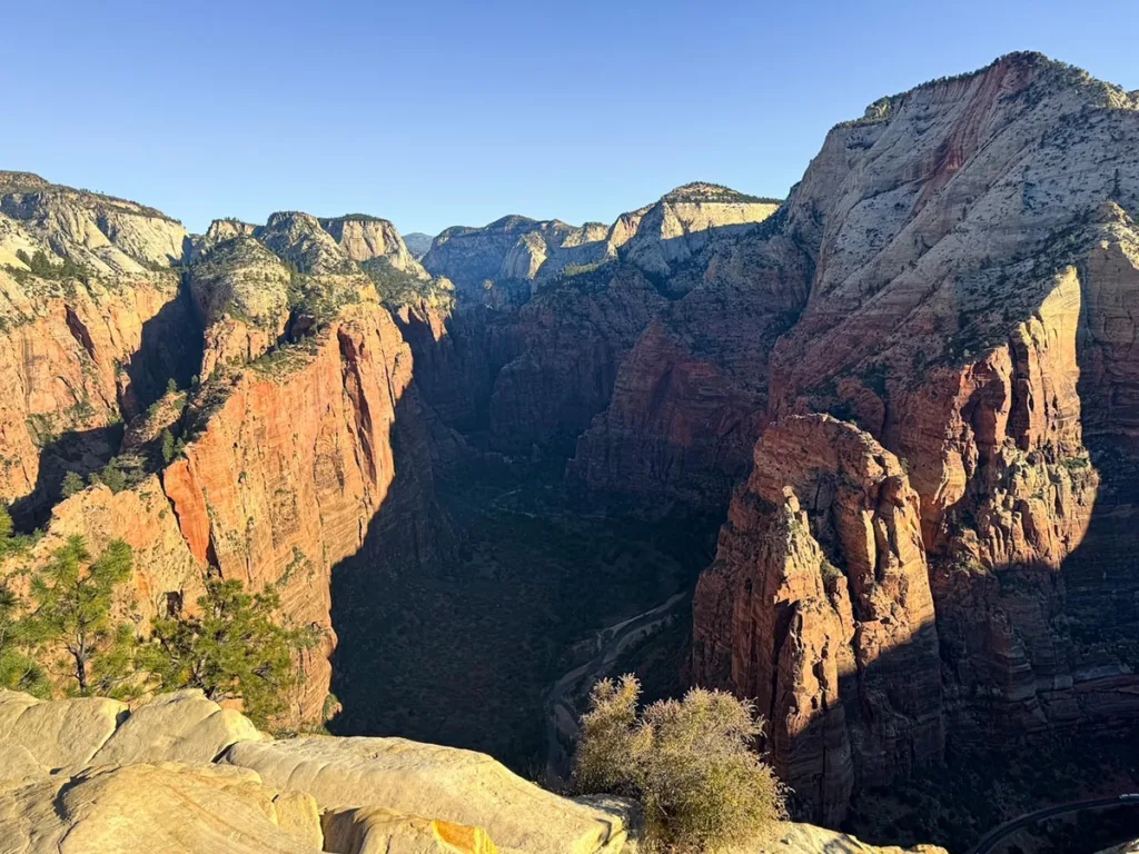 View from Angels Landing Hike in Zion National Park