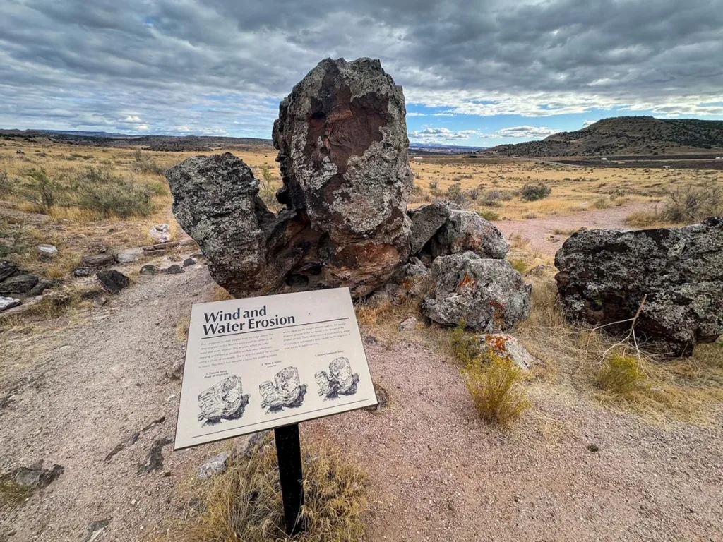 Wind Erosion Rock in Trail through Time Colorado