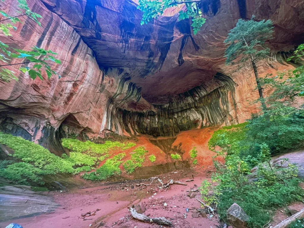 Closer View of Double Arch in Taylor Creek Trail Zion NP