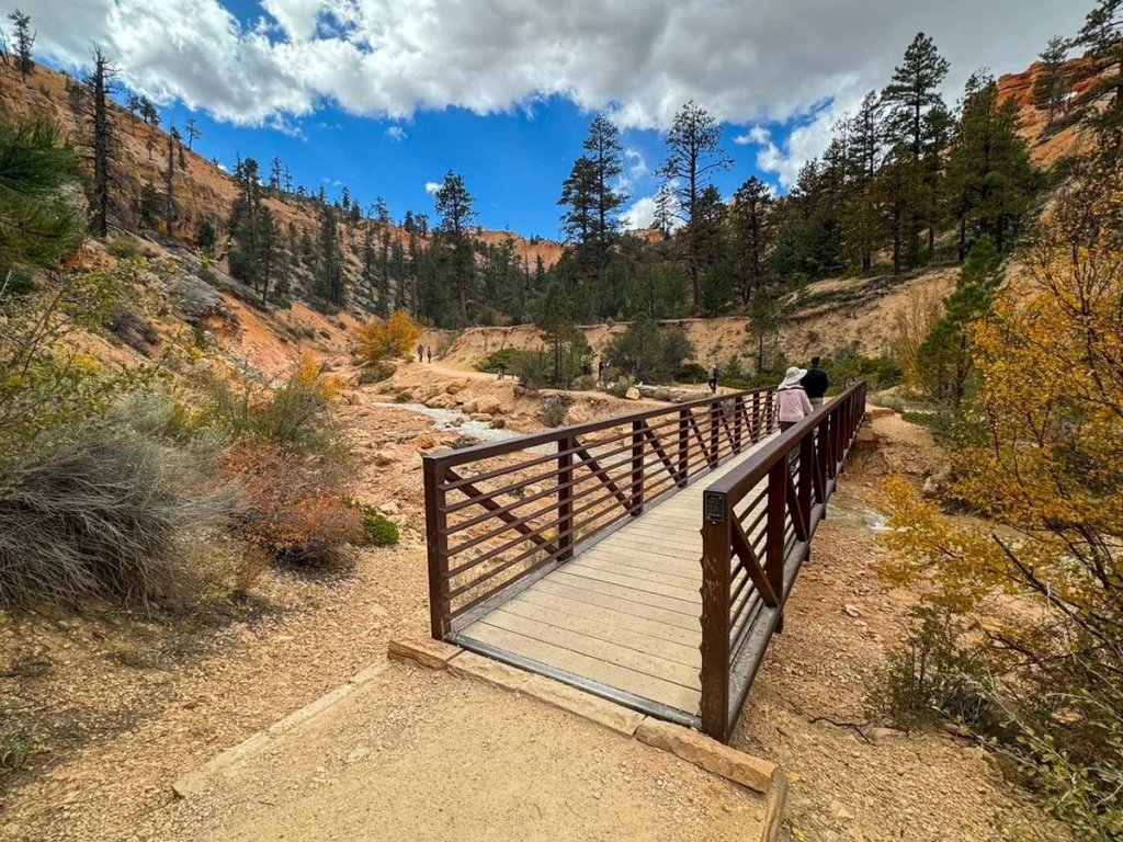 Crossing Bridge Mossy Cave Trail - Bryce Canyon NP