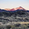 Looking towards Ute Mountains and Upper Ruins Yucca House