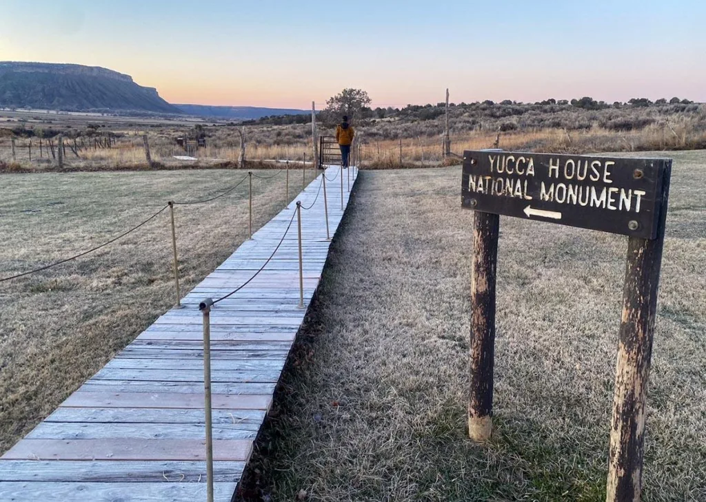 Walking to Yucca House National Monument