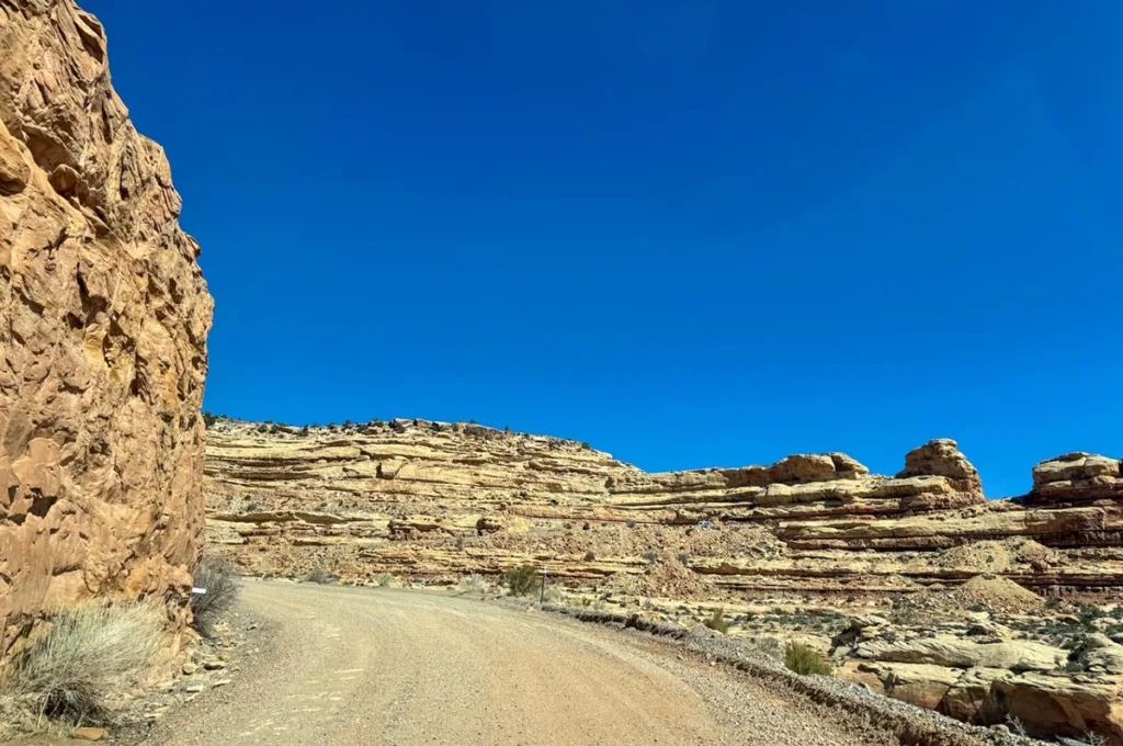 Driving UT-261N to Natural Bridges National Monument