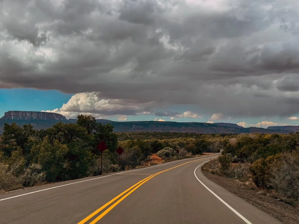 Driving UT-275N into Natural Bridges National Monument