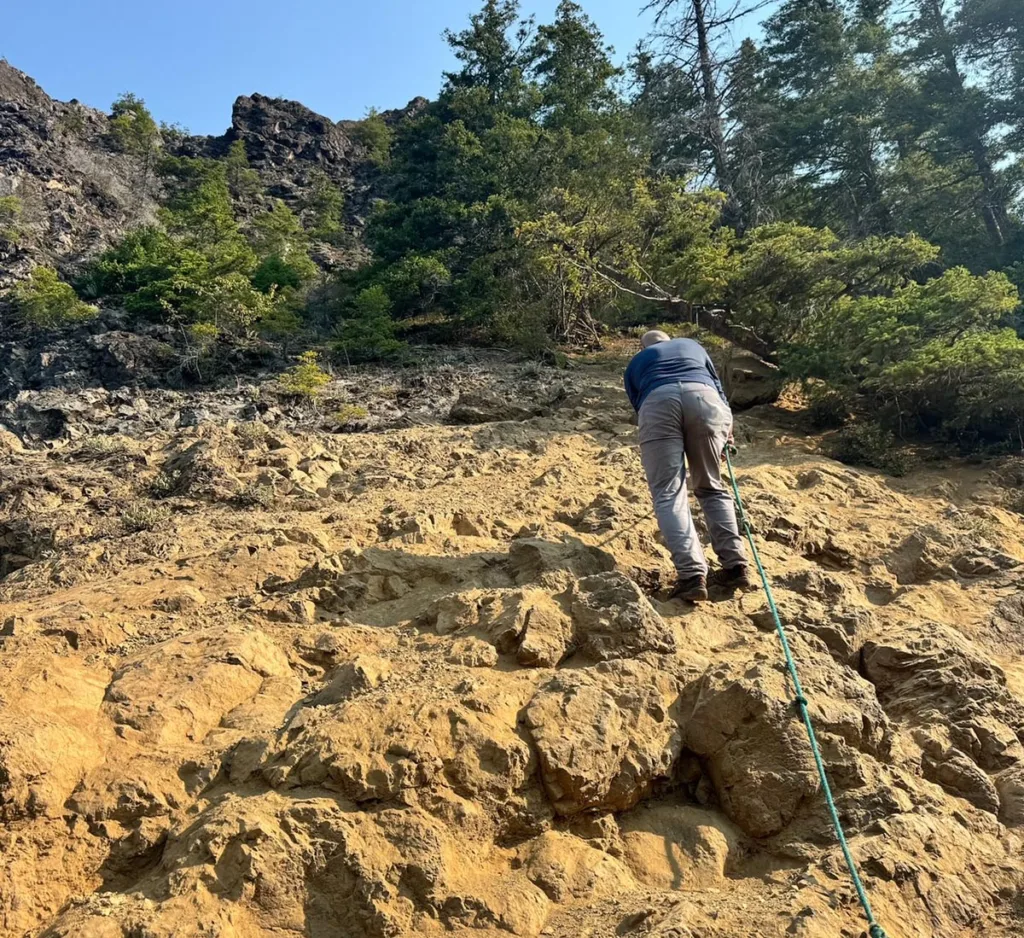 Ascending Ropes - Mount Storm King - Olympic NP WA