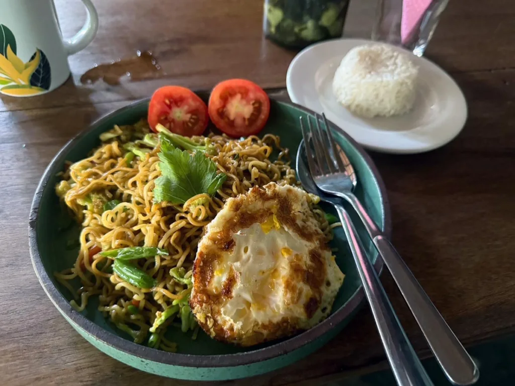 Dinner in Bukit Lawang Indonesia