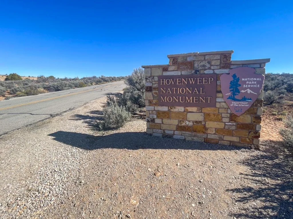 Entrance Sign - Hovenweep National Monument - Utah